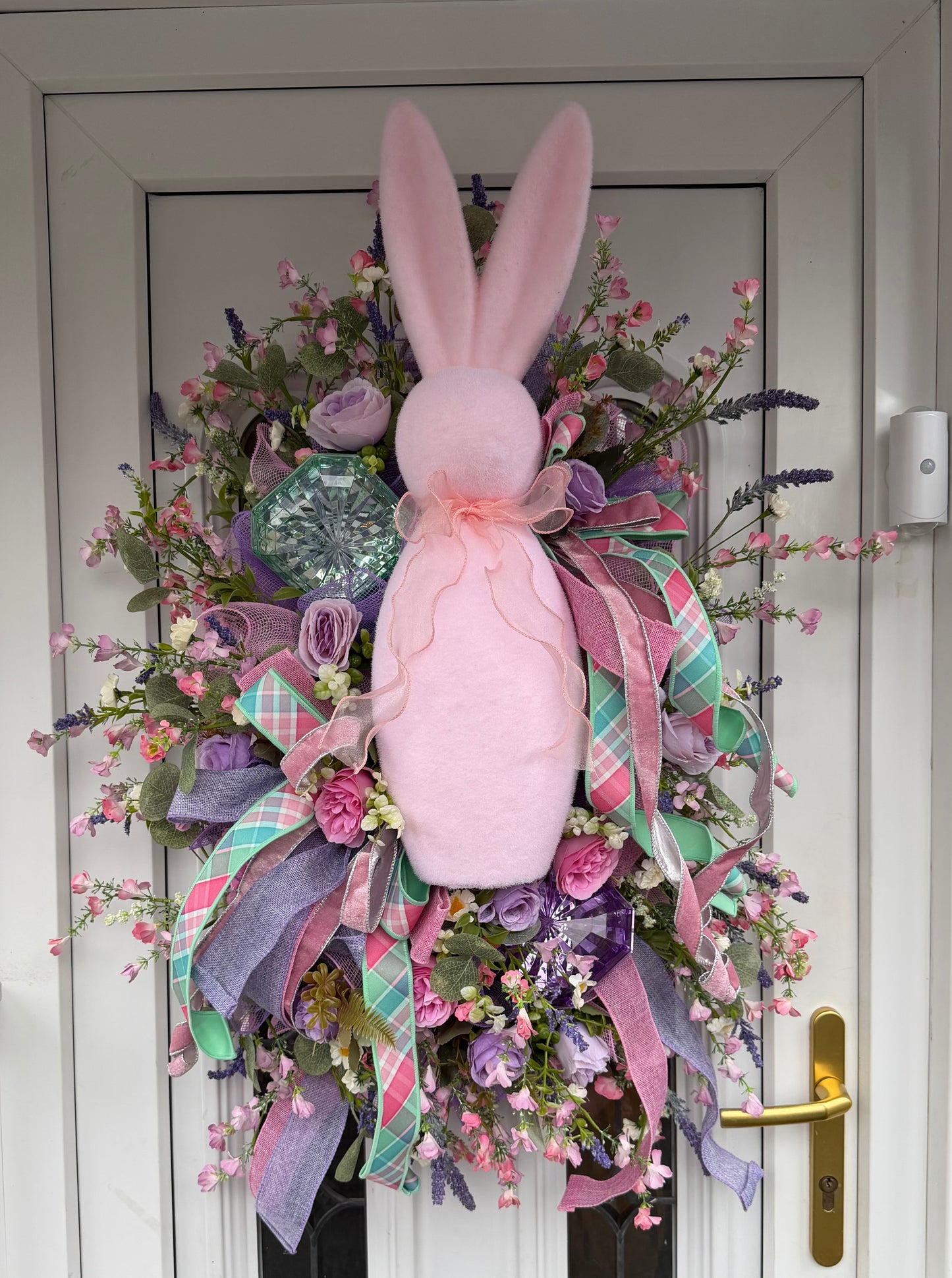 Spring Pink Bunny Wreath