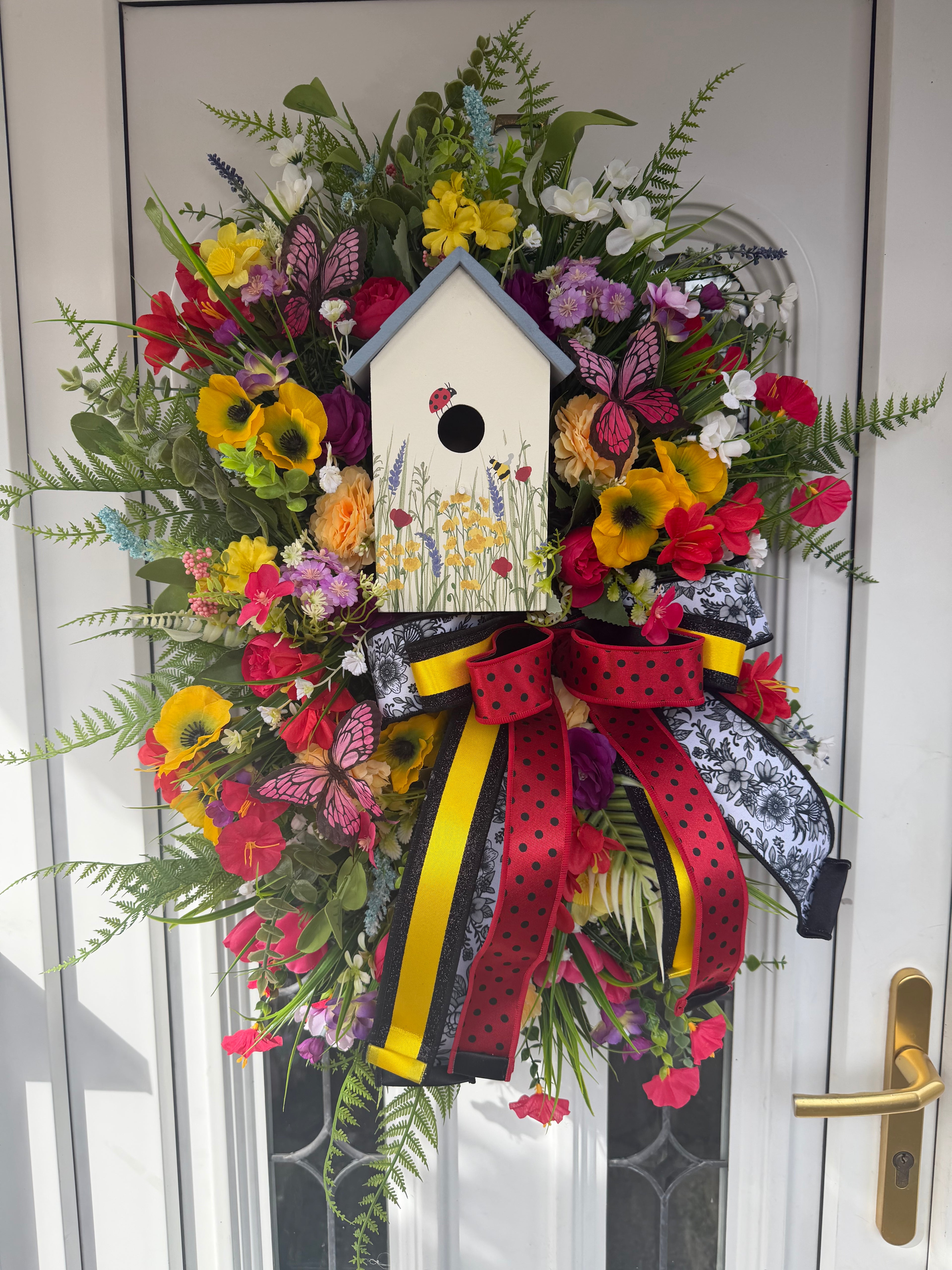 Bird house Wreath (Lady Bird)