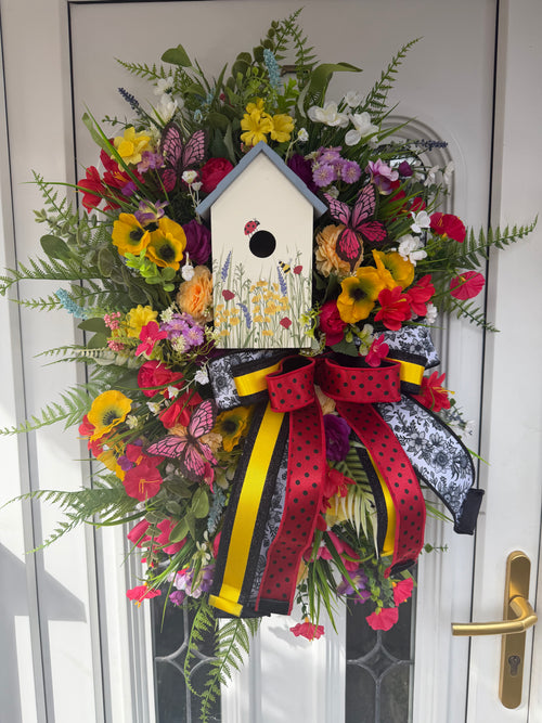 Bird house Wreath (Lady Bird)