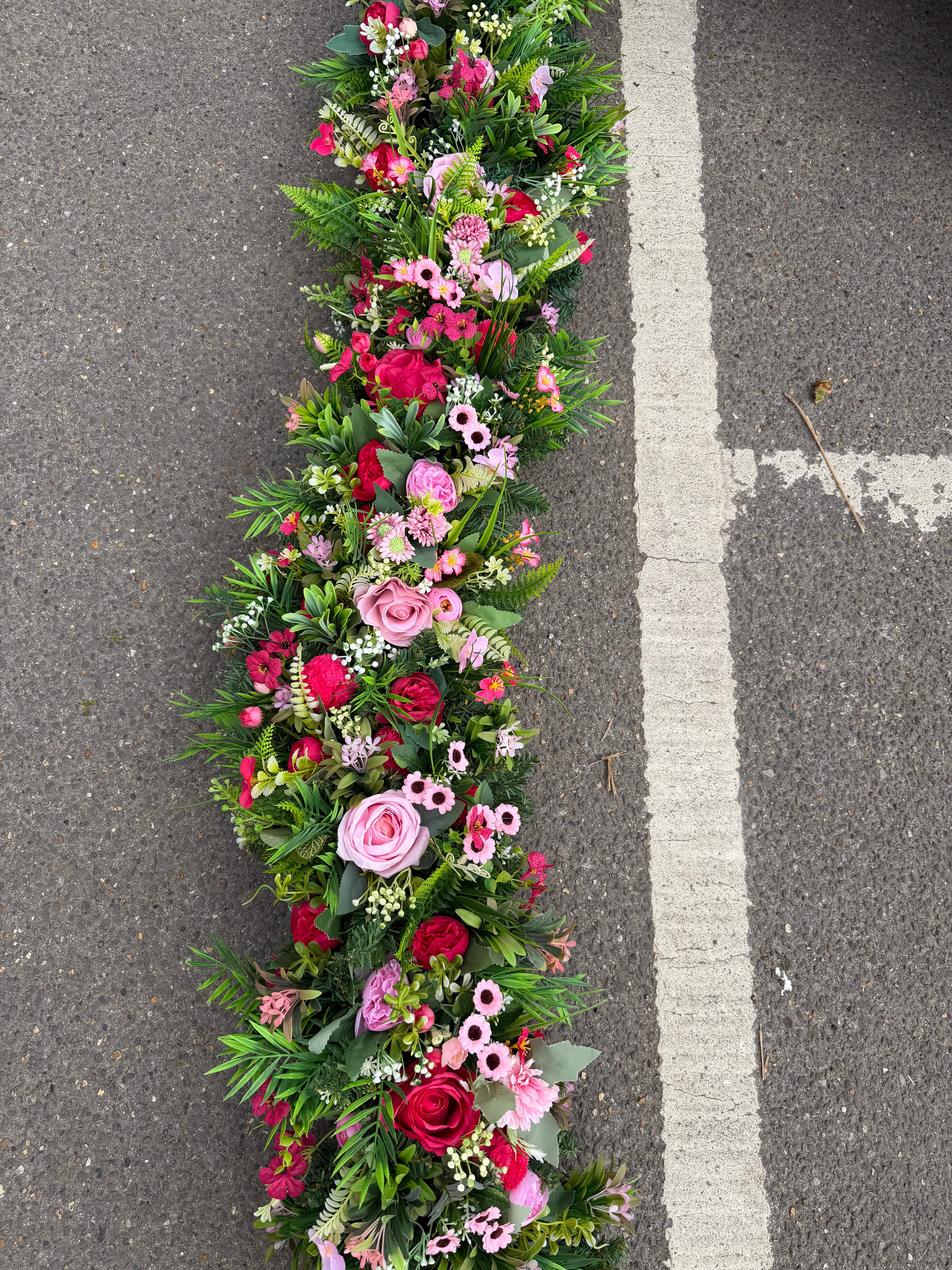 Design Your Own 1.35m  Faux Floral Garland (Colour Selection)