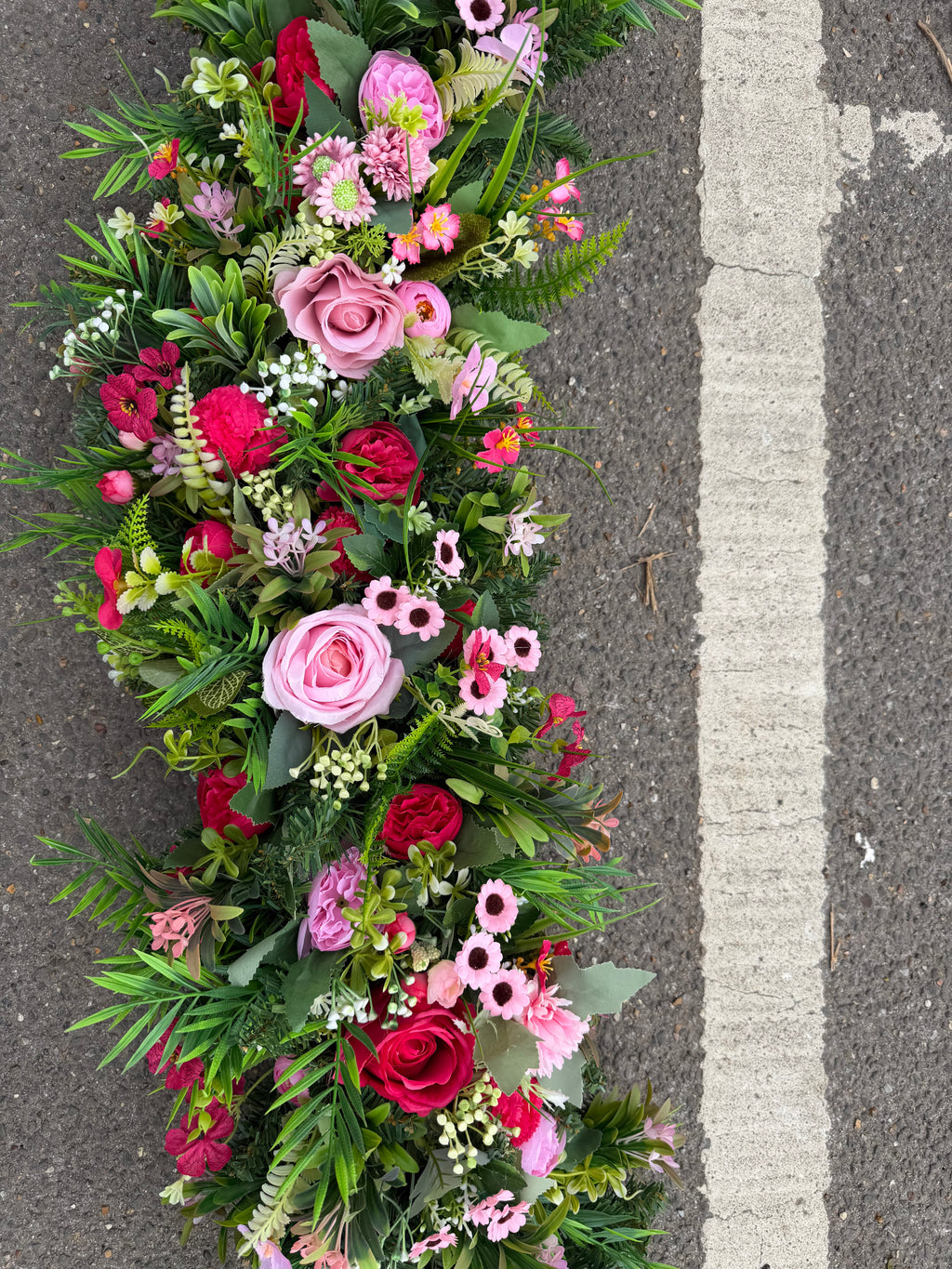 Design Your Own 1.35m  Faux Floral Garland (Colour Selection)