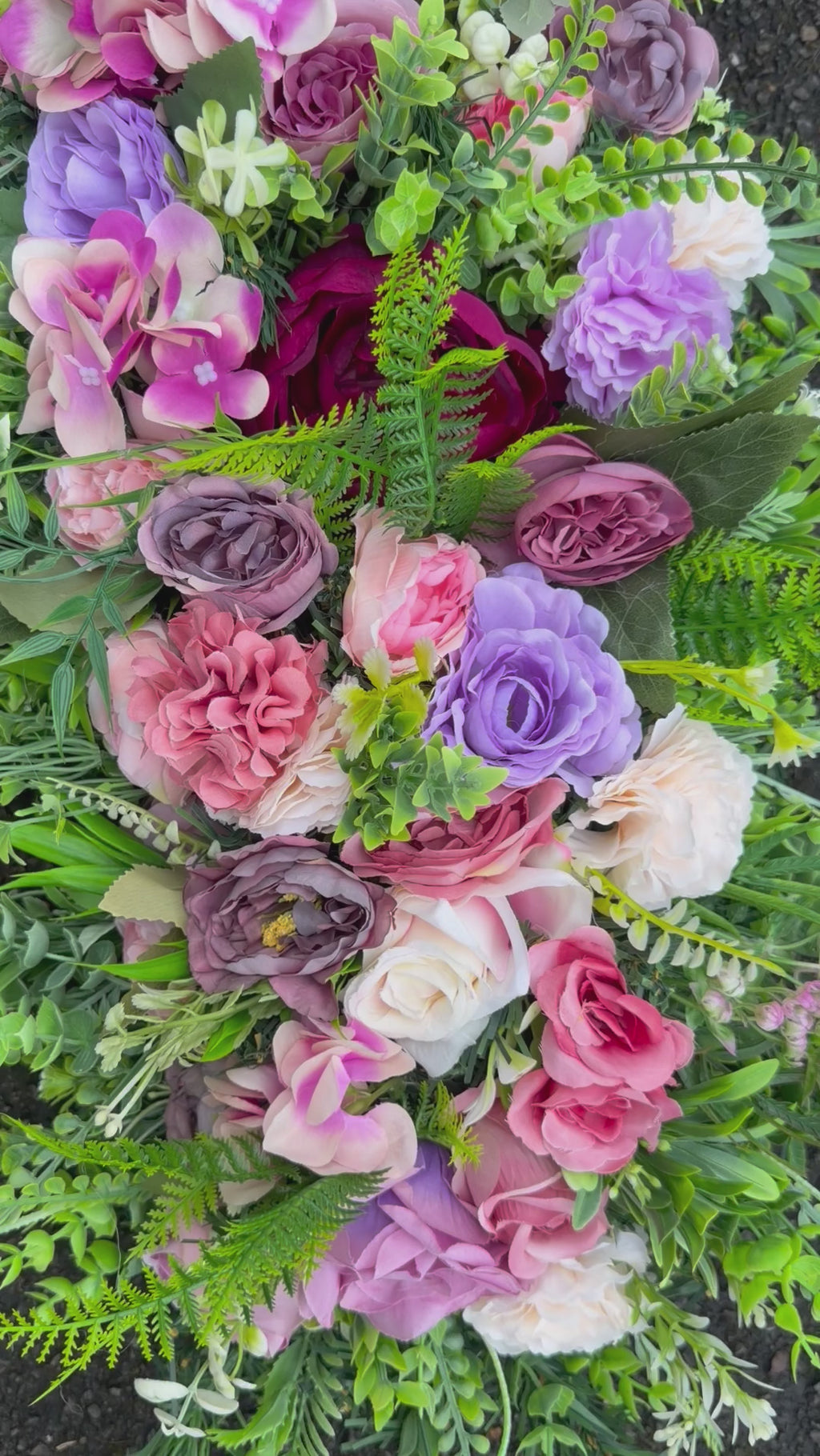 Design Your Own 1.35m  Faux Floral Garland (Colour Selection)
